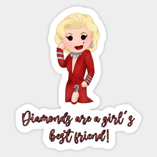 Diamonds are a girl's best friend Sticker